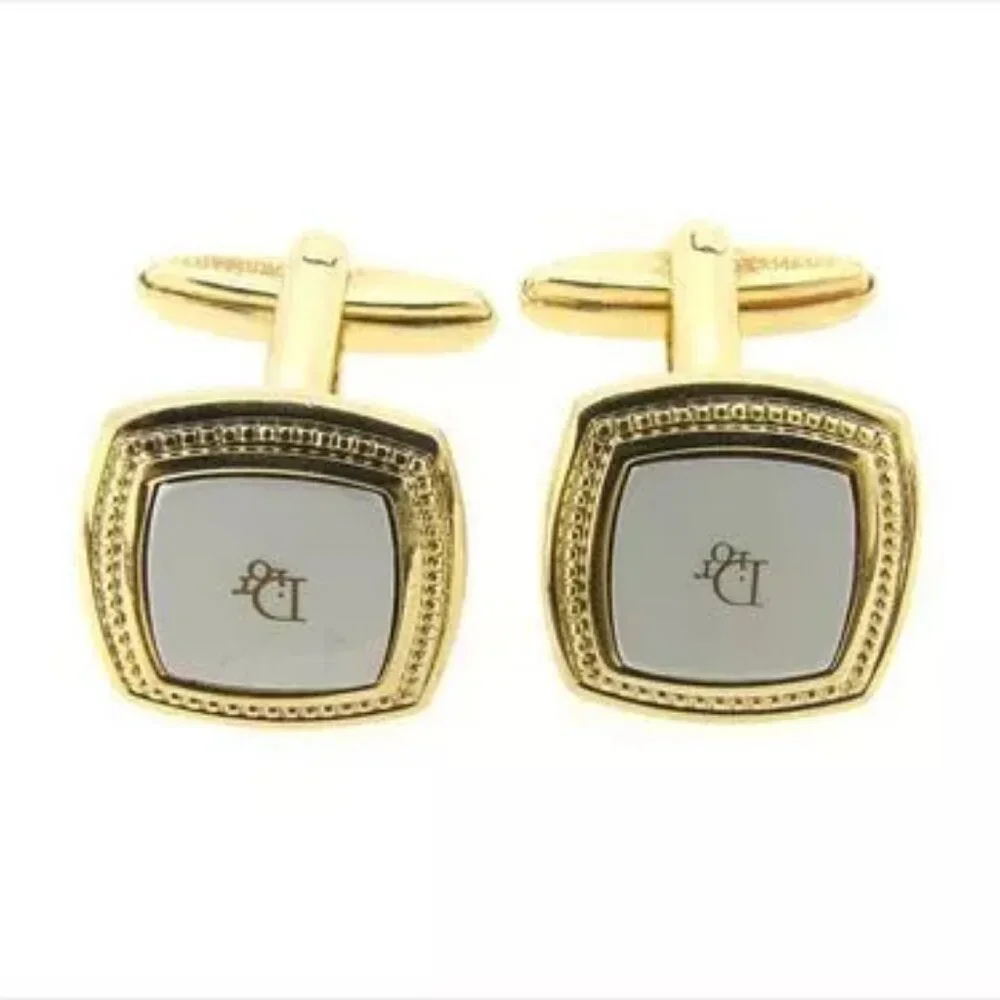 Dior cuffs Logo Gold Mens Authentic Used